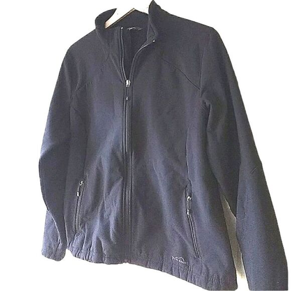 Eddie Bauer Black Fleece-Lined Zip Up Jacket size L - Picture 1 of 4